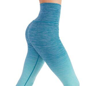 NWT Yoga Dry-Fit Ombre Compression Leggings Seamless High Waist Tummy support